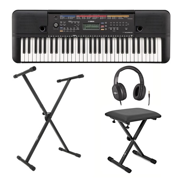 Yamaha PSR E263 Portable Keyboard with Stand, Bench and Headphones