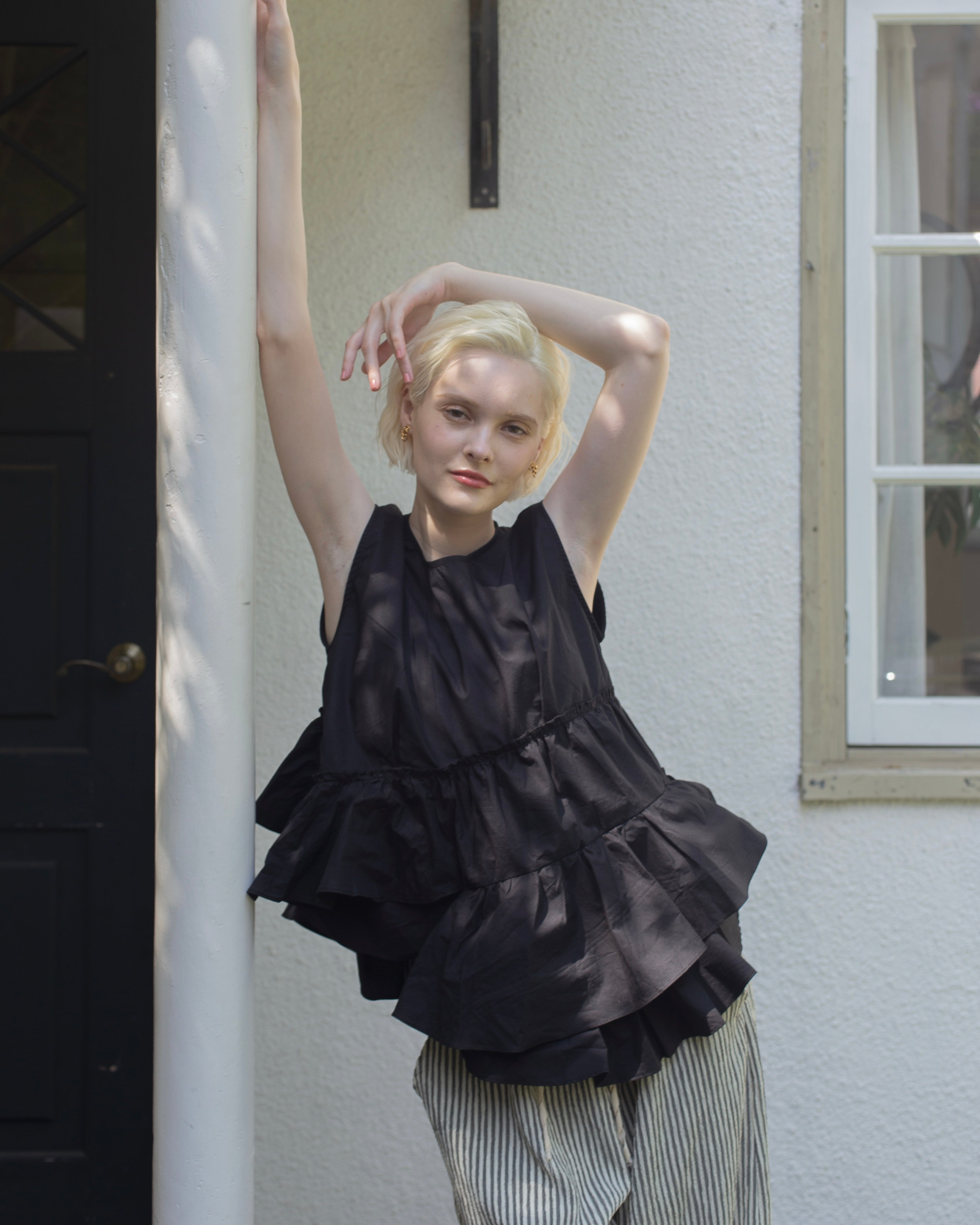 残りわずか】Ruffled peplum blouse – RANCLIC