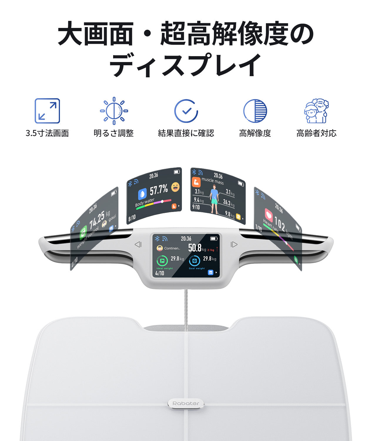 体重計CF577BLEホワイト WIFI対応 体組成計 – Rabater