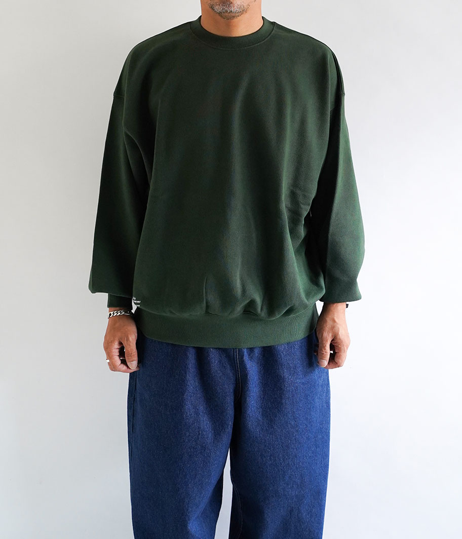 Fresh Service LIGHT OZ CREW NECK SWEAT [GREEN] - Fresh Service