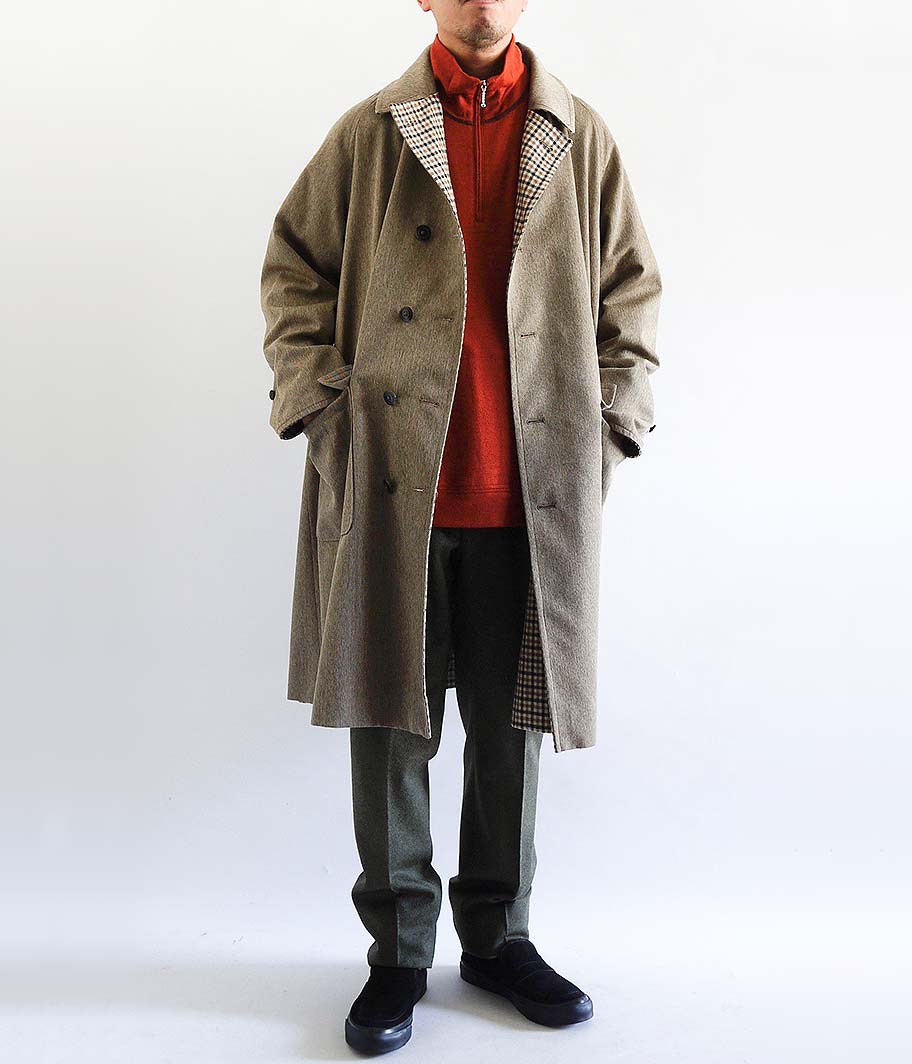 KAPTAIN SUNSHINE Reversible Chesterfield Coat [BROWN GUNCLUB