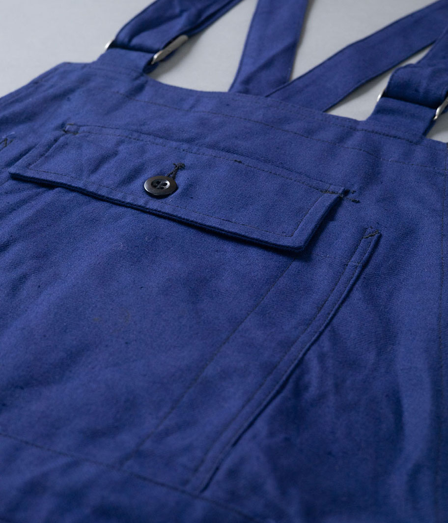 60's フランス軍 コットンツイルフレンチワークオーバーオール［Dead