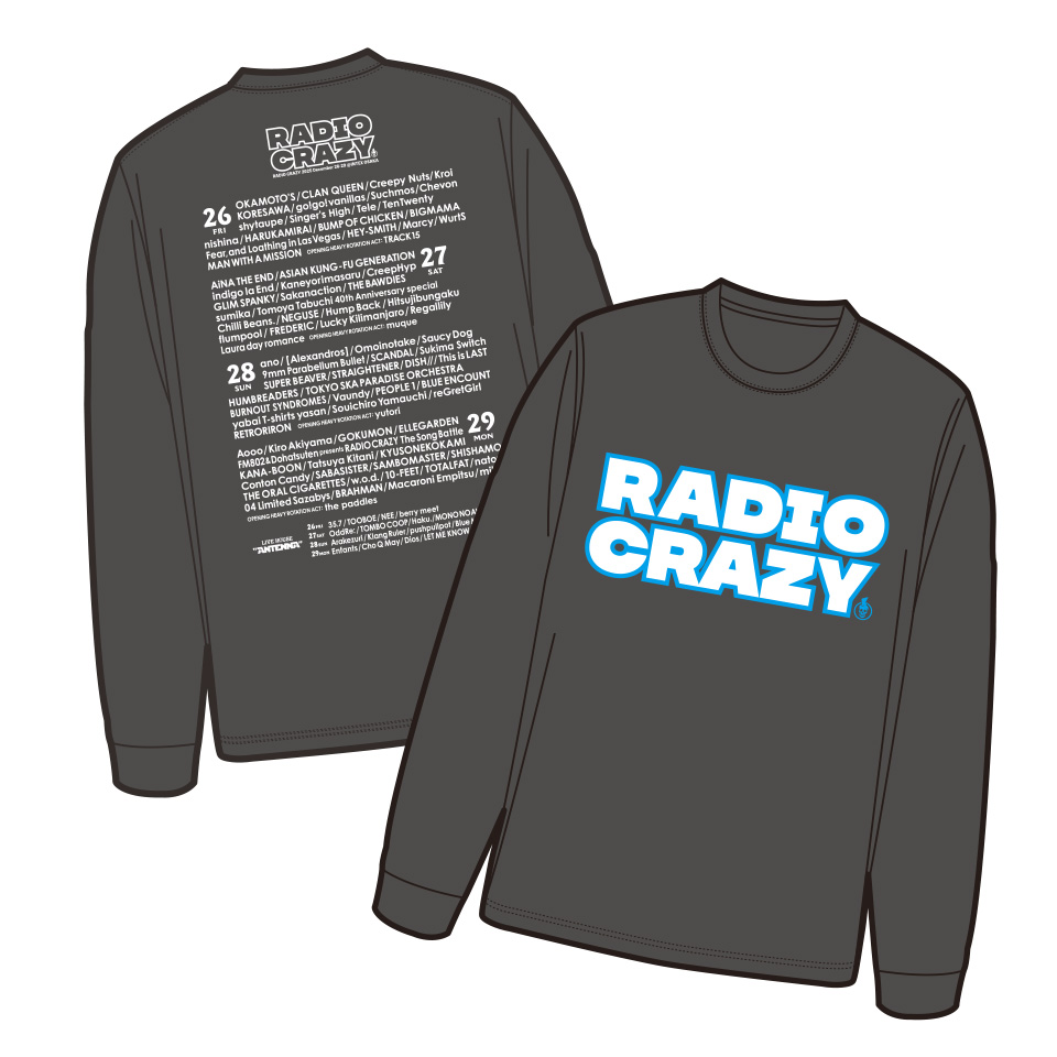 SHISHAMO×RADIO CRAZYコラボTシャツ 白L 銀テープ付き ⚡️📻 SHISHAMO