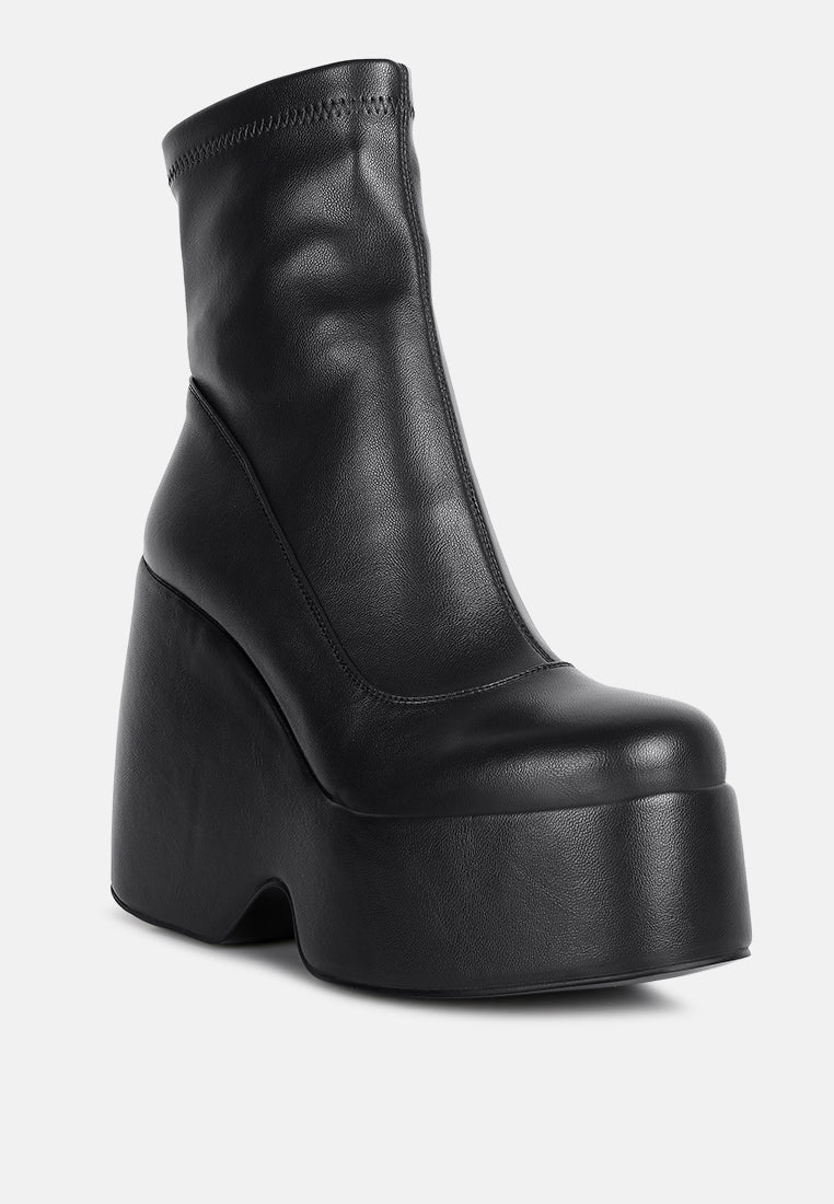 Buy Purnell Black High Platform Ankle Boots | Boots | Rag & Co