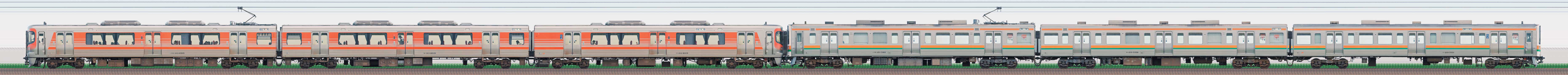 JR東海静岡車両区313系8000番台S5編成＋211系5000番台SS4編成（山側