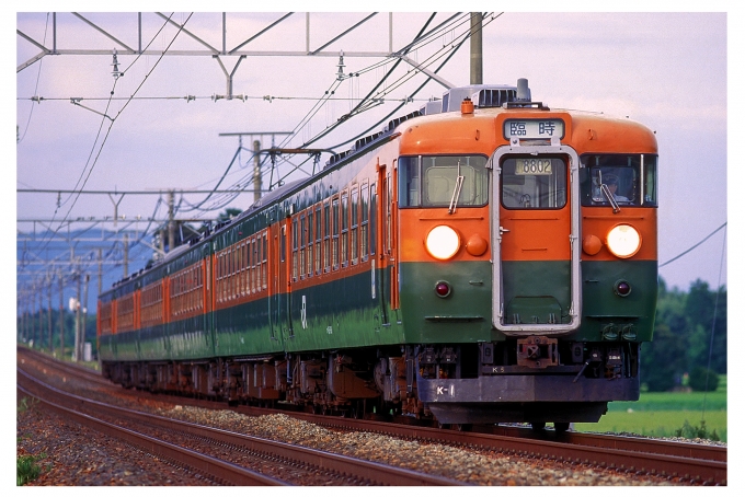 JR西日本 国鉄165系電車 ちくま クハ165-168 篠原駅 (滋賀県) 鉄道