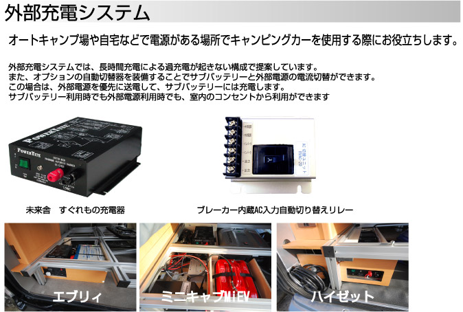 サブバッテリーシステム | キャンピングカー・軽キャンピングカーの