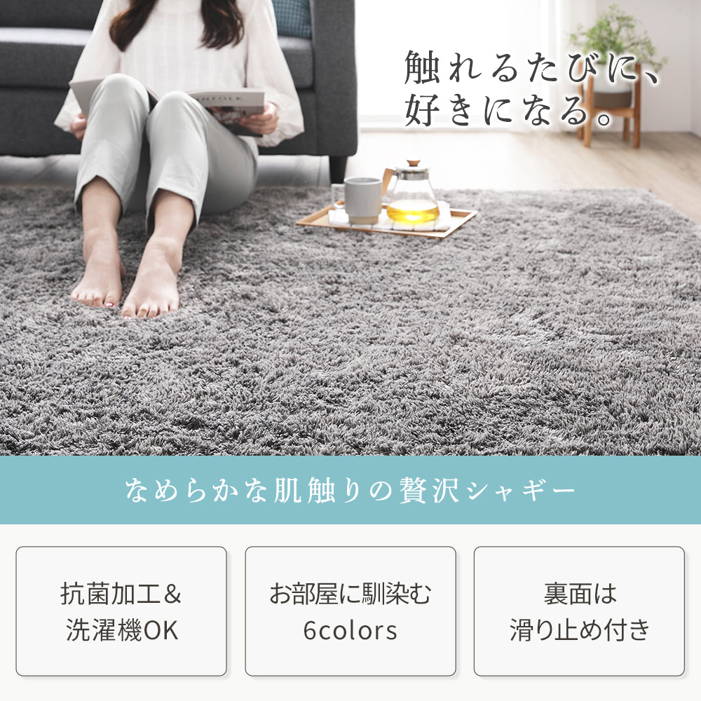 洗えるシャギーラグ 制菌加工/床暖房 ホットカーペット対応 – RASIK