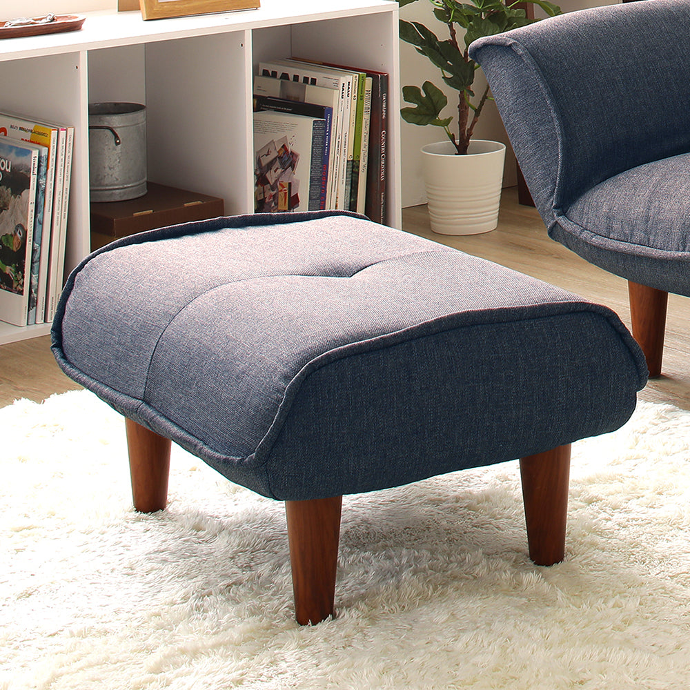 日本製 ポケットコイル オットマン単品/置き場所を選ばないコンパクト