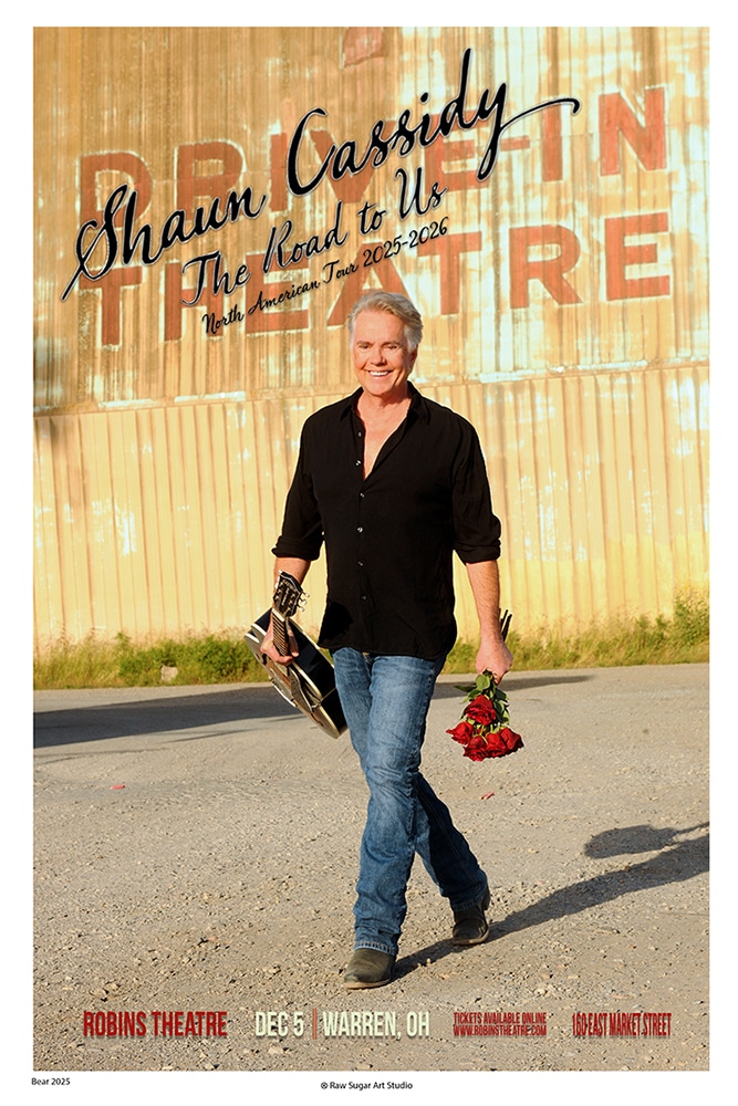 Shaun Cassidy 2025 Warren Concert Poster - Raw Sugar Art Studio