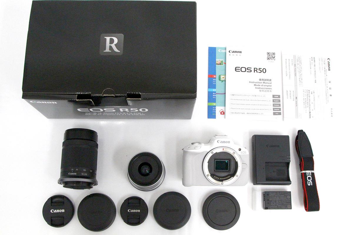 EOS R50 ダブルズームキット ホワイト γA7121-2P3 | キヤノン | ミラー