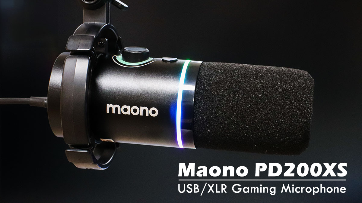 Maono PD200XS レビュー｜USB/XLR接続可能で、RGBライトが光る高音質