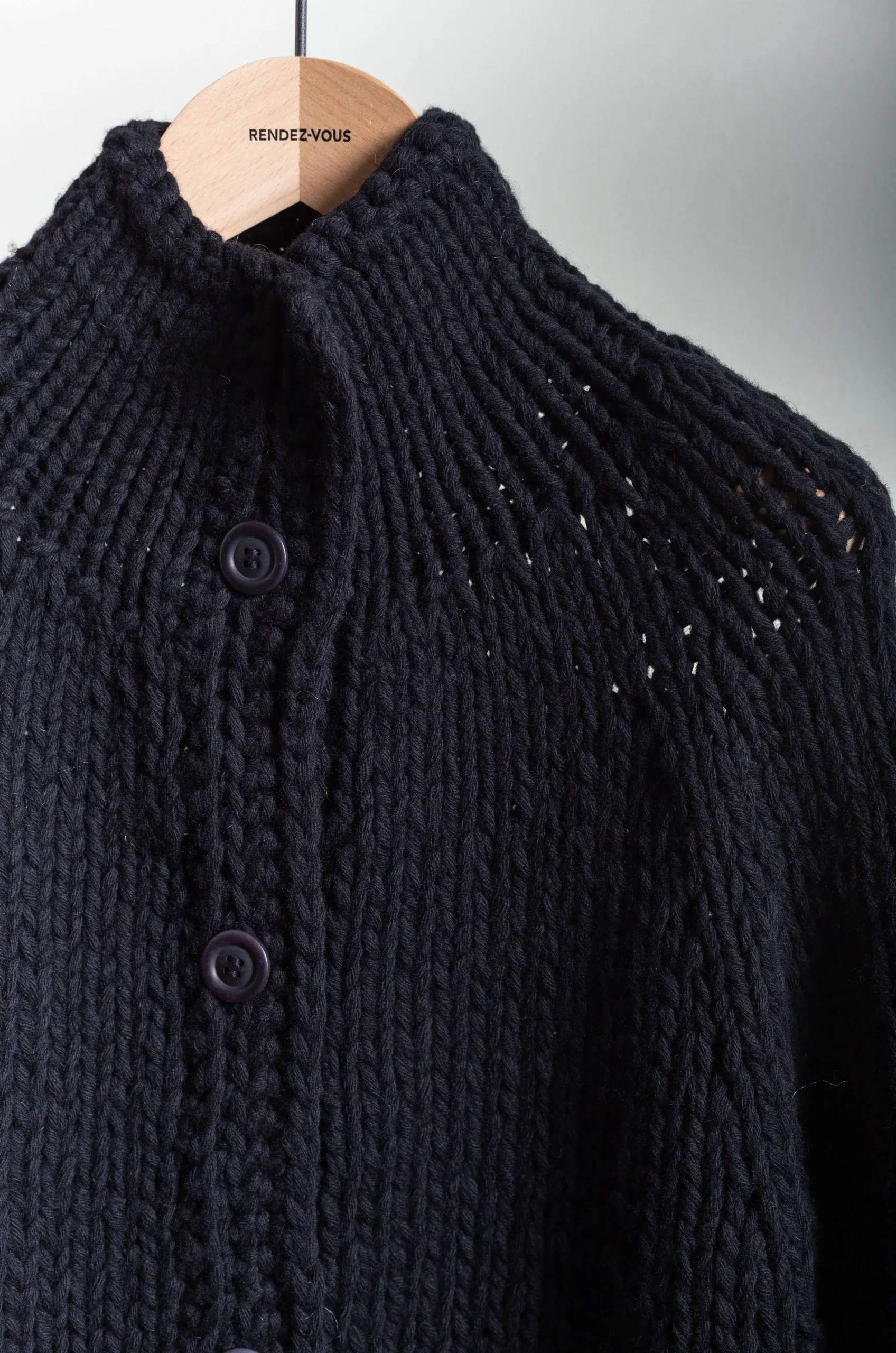 Casey Casey - Cardigan SO Wool Black - Rendez-vous Store