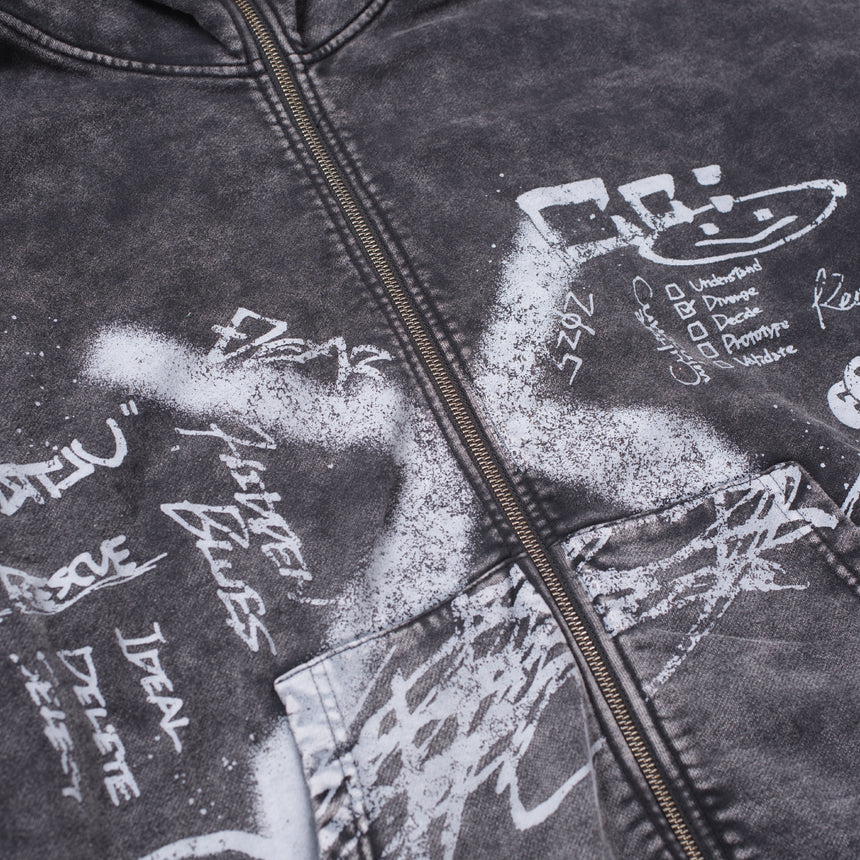 Reol DOODLE ZIP HOODIE - CC – Reol ONLINE SHOP