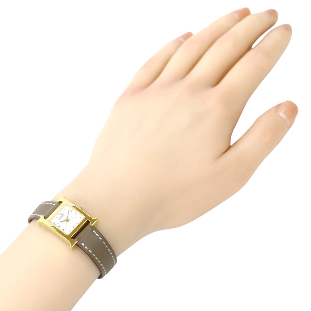HERMES エルメス Hウォッチミニ 腕時計 GP HH1.101 クオーツ