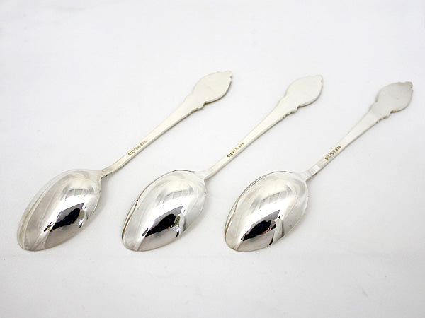 限界値下げ祭】 送料無料 中古 SILVER925 銀製 スプーン 3本セット 梅