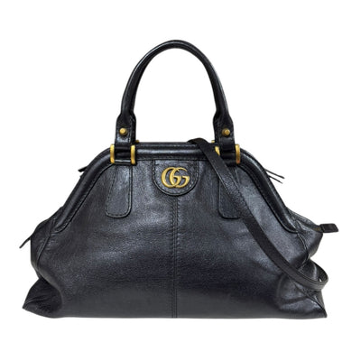 GUCCI グッチ リベル ショルダーバッグ レザー ブラック レディース