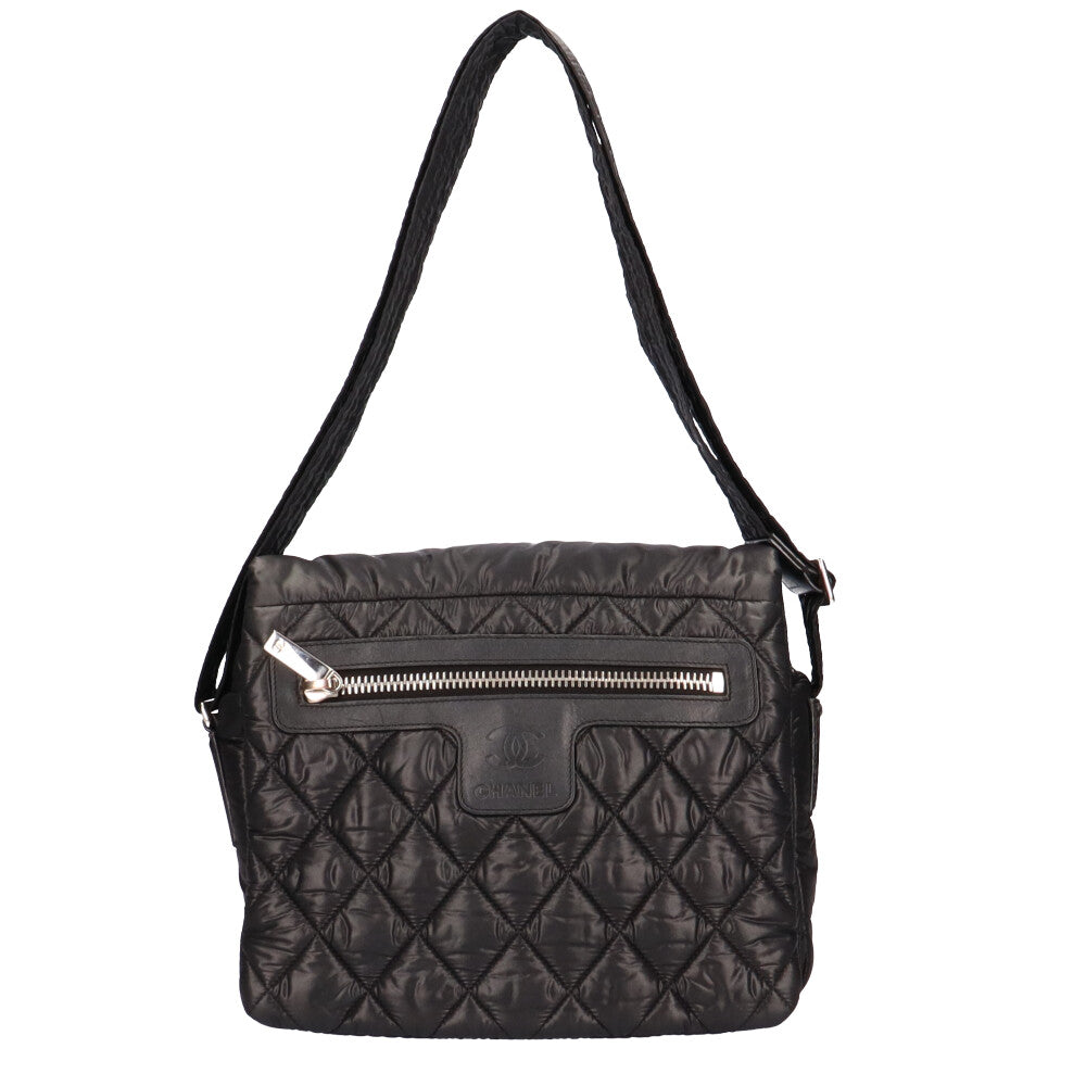 Chanel CHANEL Messenger Bag Coco Cocoon Shoulder Bag Nylon Black