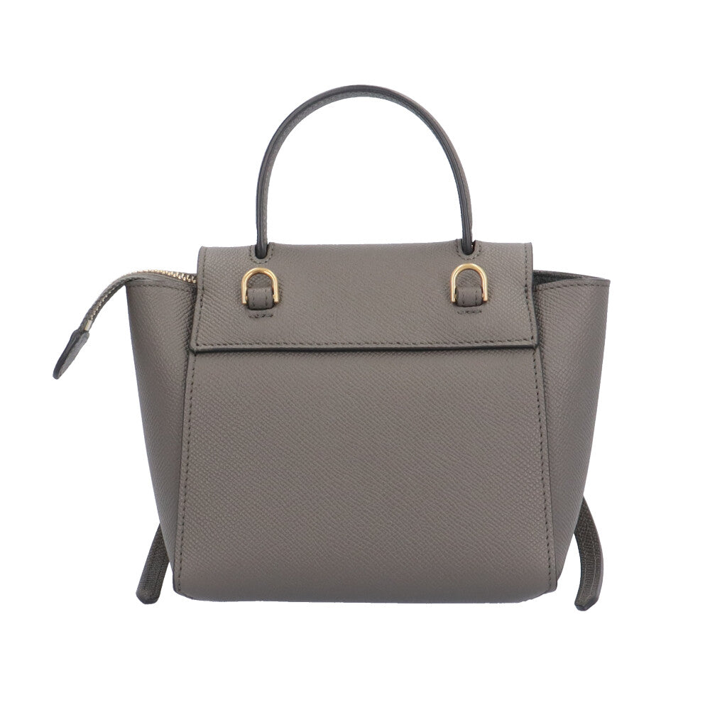 CELINE セリーヌ ピコベルトバッグ ショルダーバッグ レザー グレー