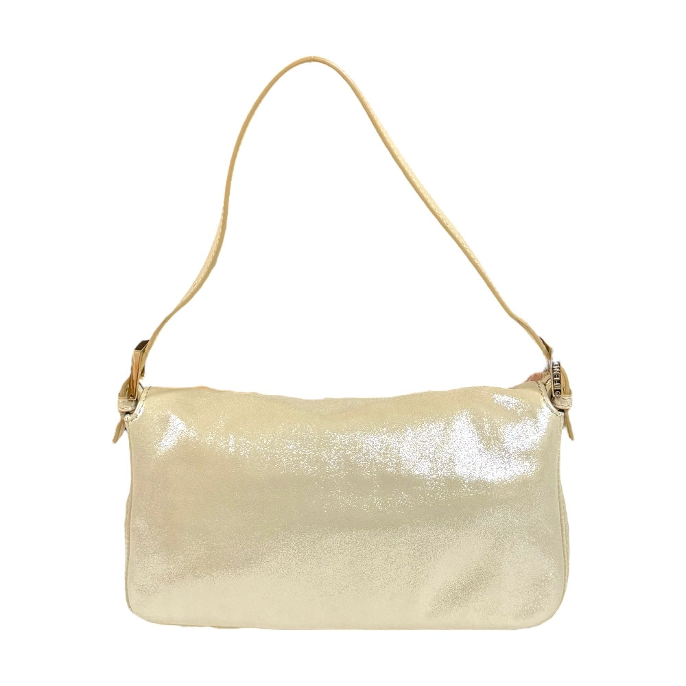 FENDI フェンディ マンマバケット ショルダーバッグ レザー ベージュ