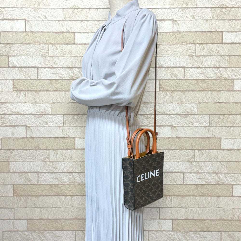 CELINE セリーヌ ミニバーティカルカバ トリオンフ ショルダーバッグ