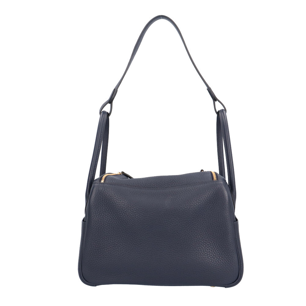 HERMES エルメス リンディ26 ショルダーバッグ レザー ネイビー