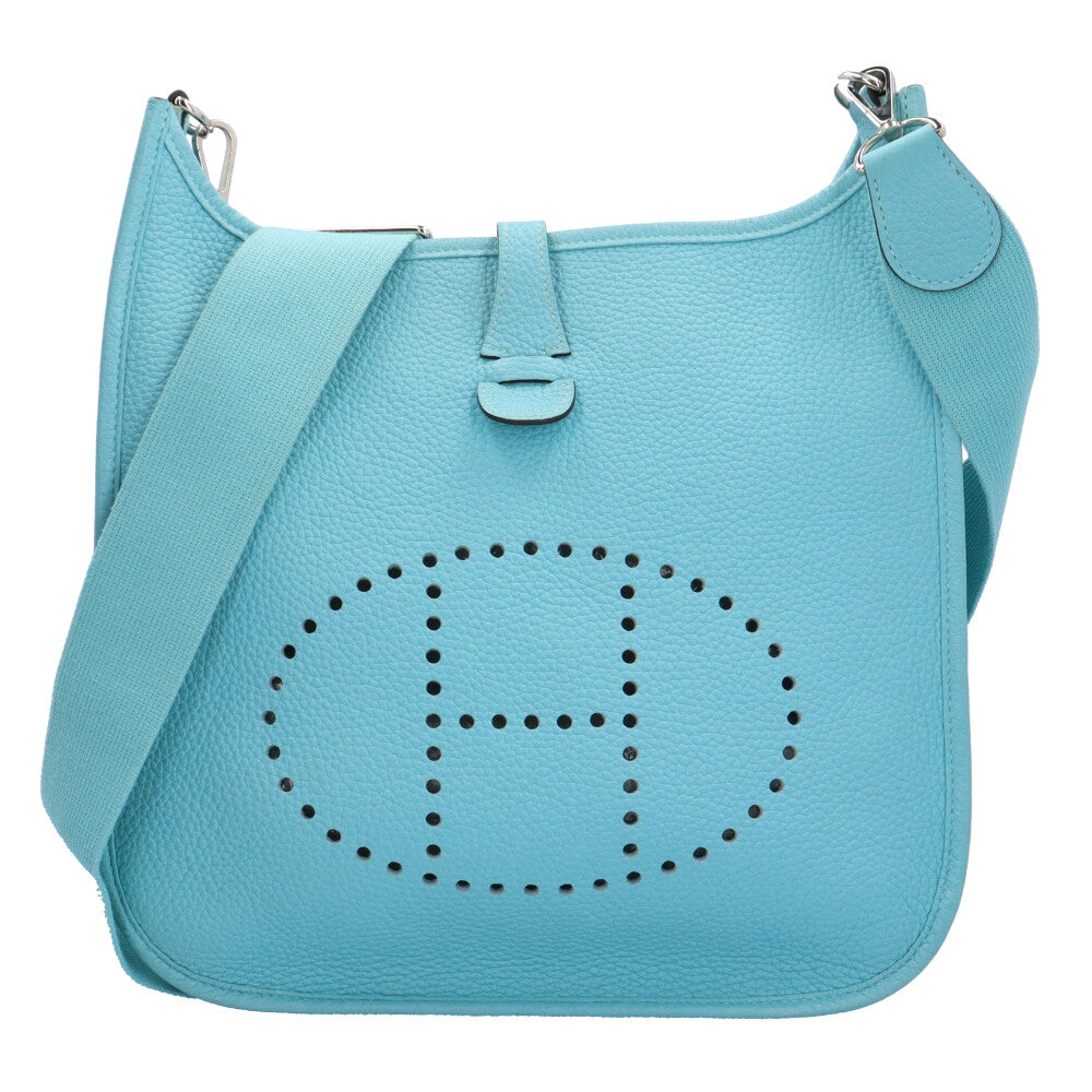 HERMES エルメス エブリンIII PM ショルダーバッグ レザー ブルー