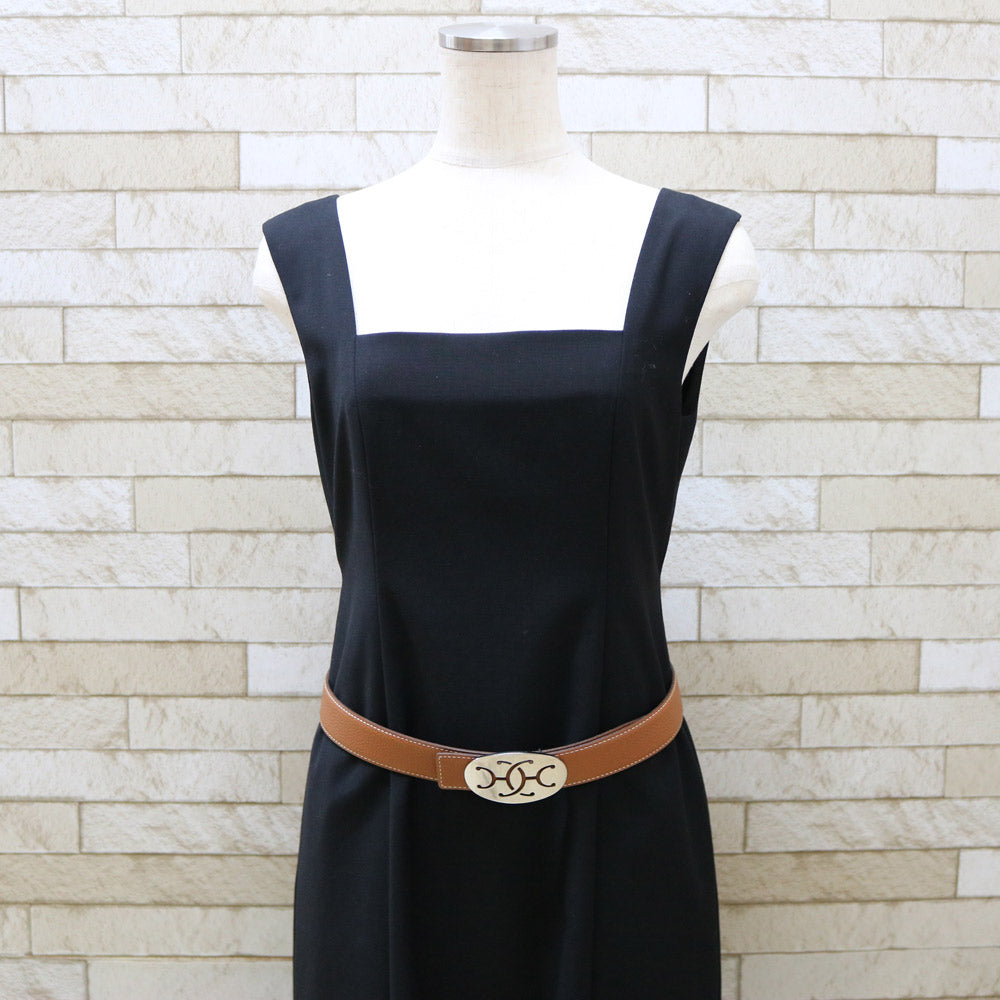 中古】 エルメス HERMES ベルト レザー ブラウン ブラウン レディース