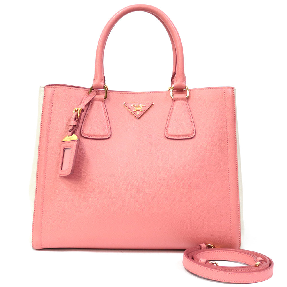 中古】 プラダ PRADA ハンドバッグ レザー サフィアーノ 2WAY