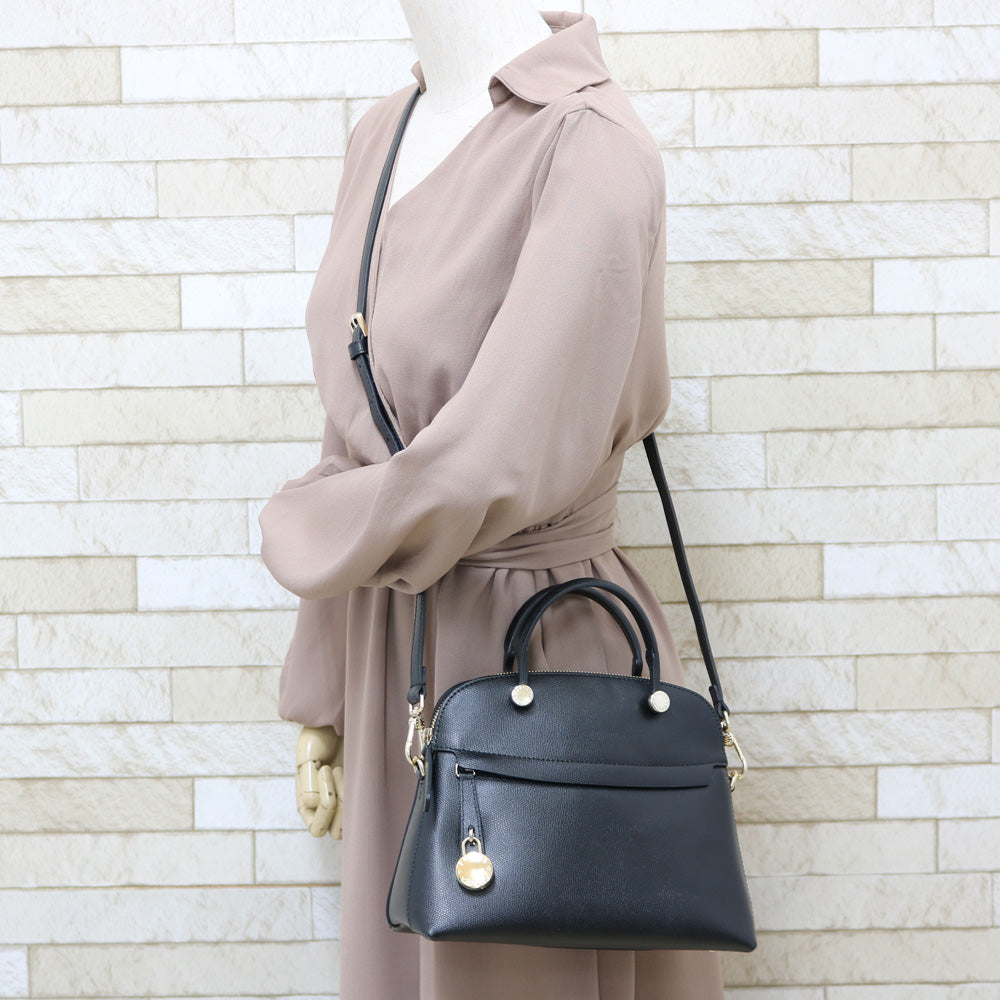 フルラ Furla パイパーS ショルダーバッグ レザー ブラック レディース