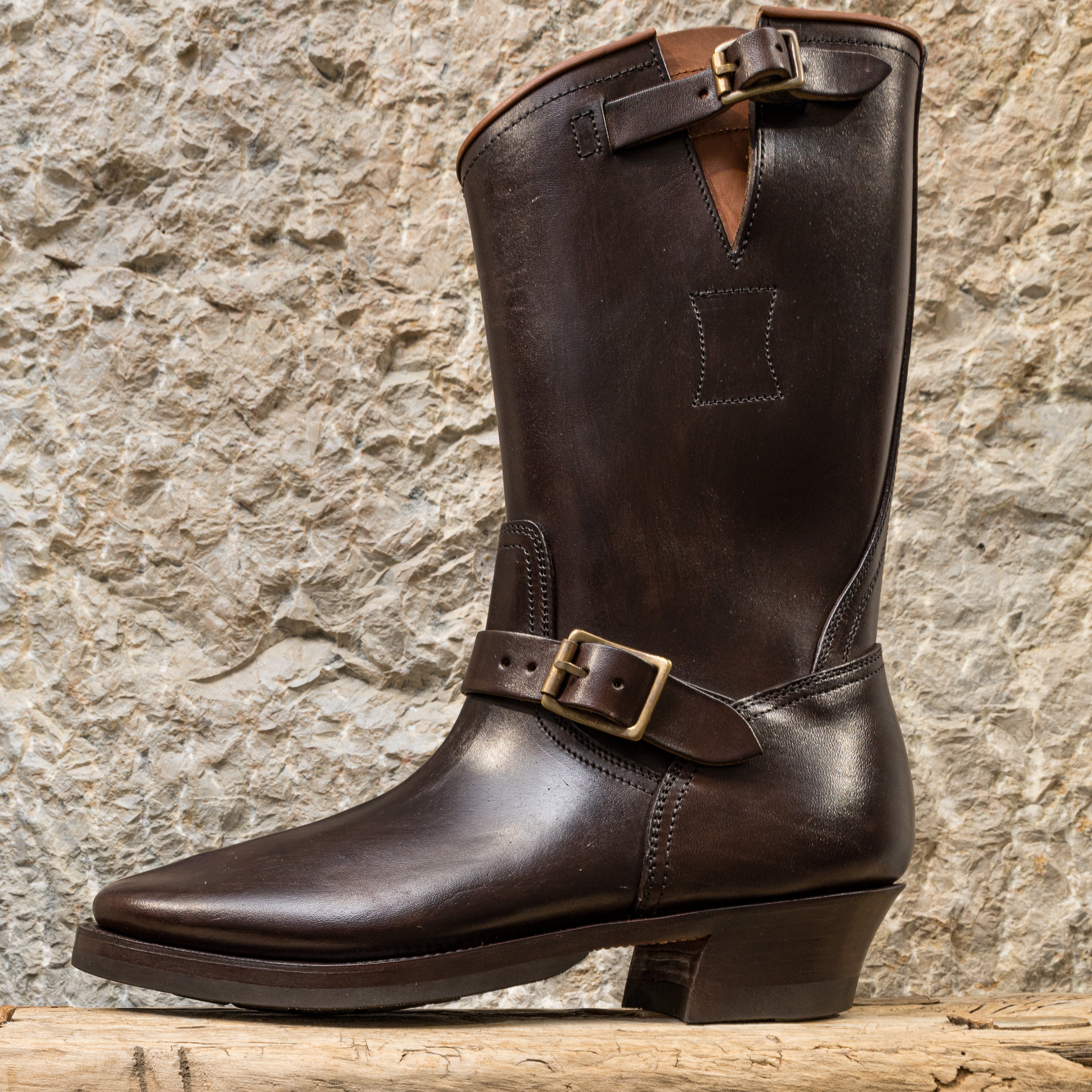 Clinch Boots | Engineer in Brown overdyed horsebutt – Recall Clothing