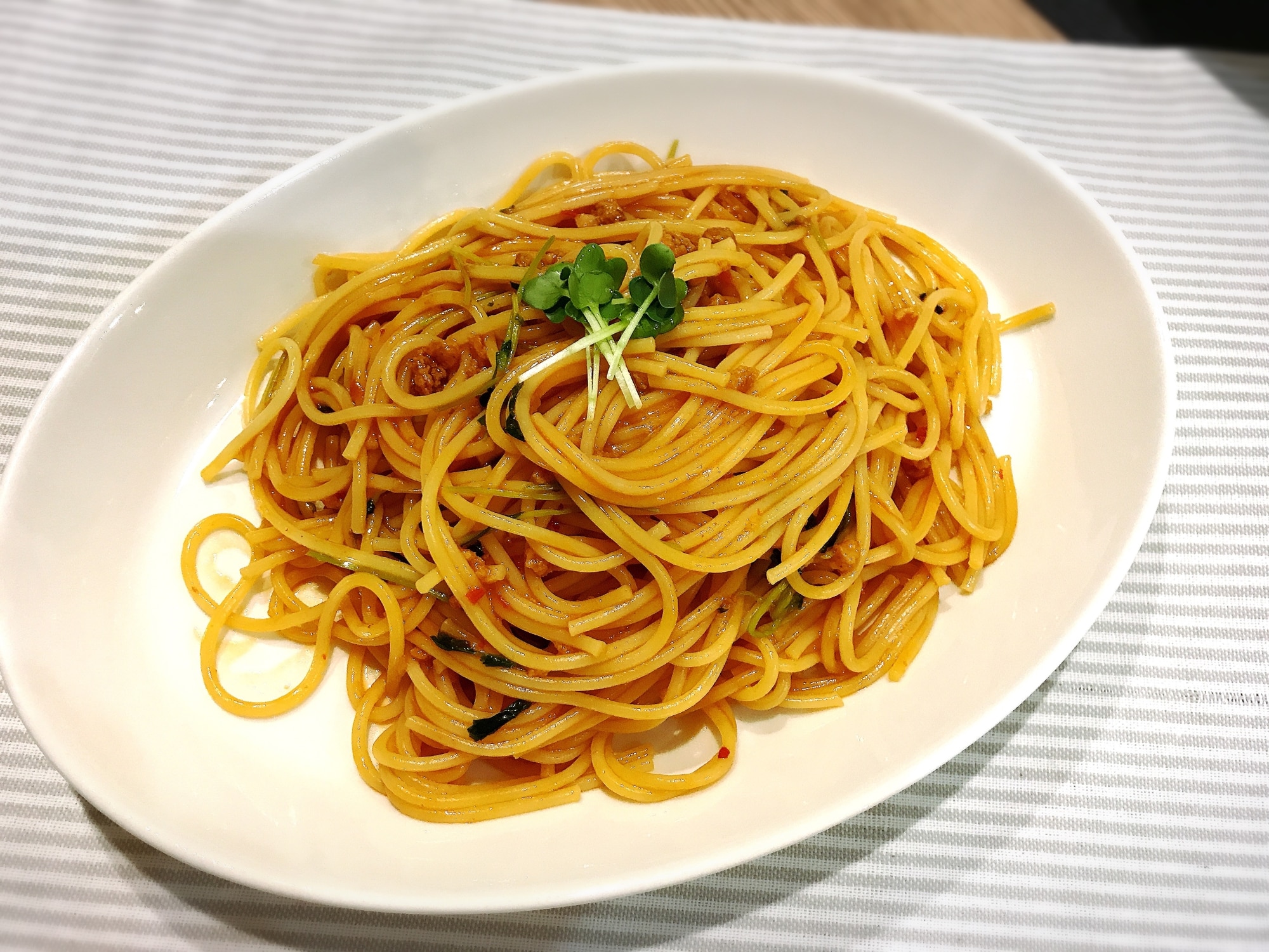 麻婆豆腐の素で簡単！マーボーパスタ♬ レシピ・作り方 by miiie