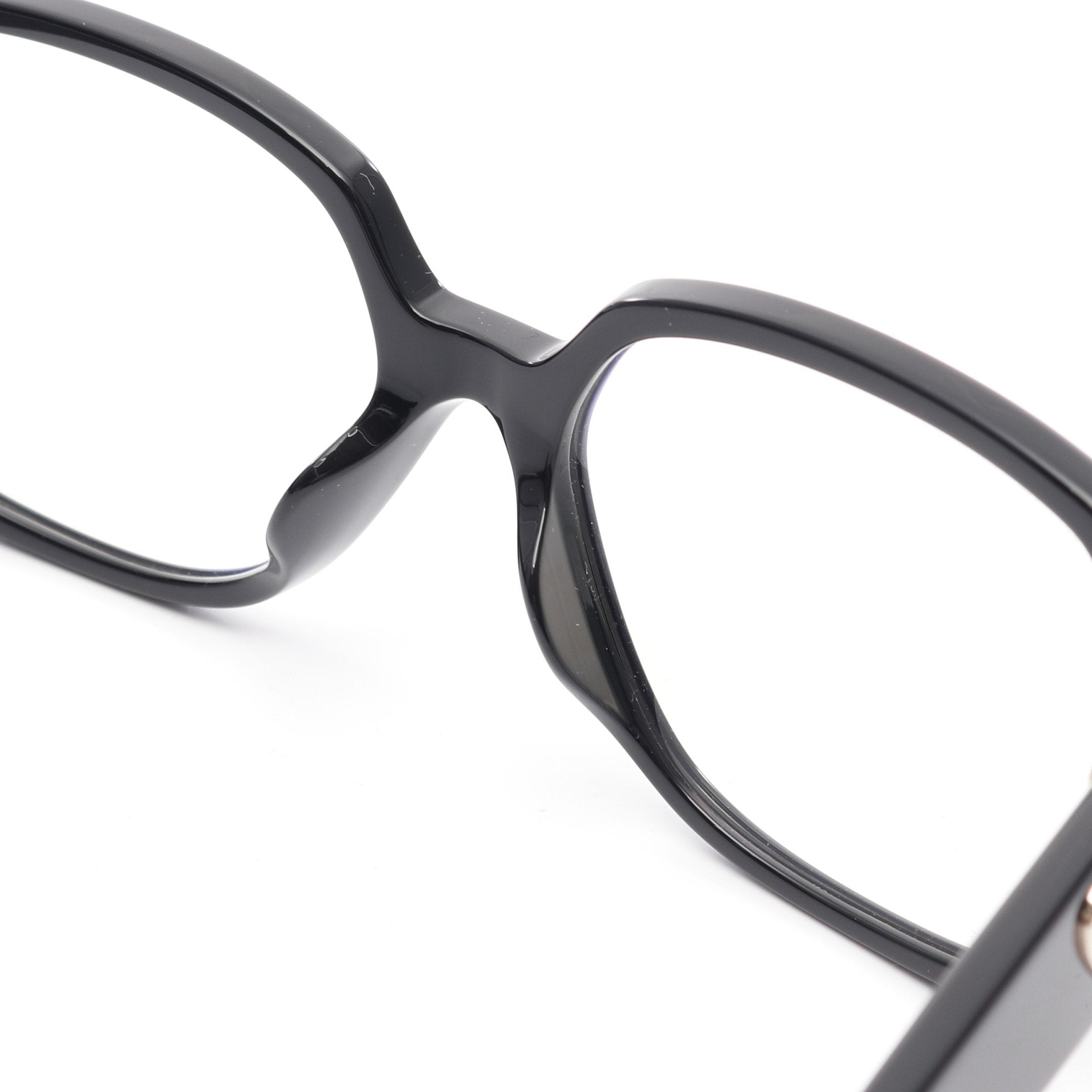 伊達 メガネ 眼鏡 ブラック クリア シャネル – RECLO