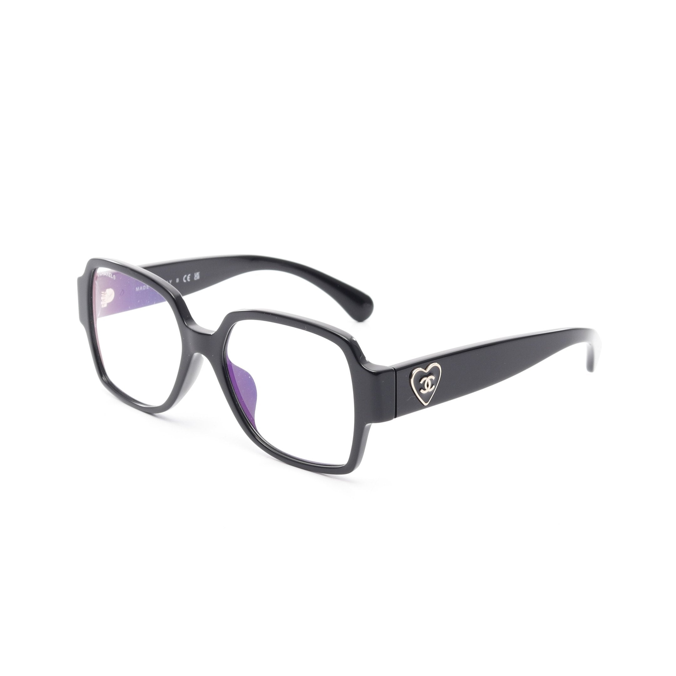 伊達 メガネ 眼鏡 ブラック クリア シャネル – RECLO