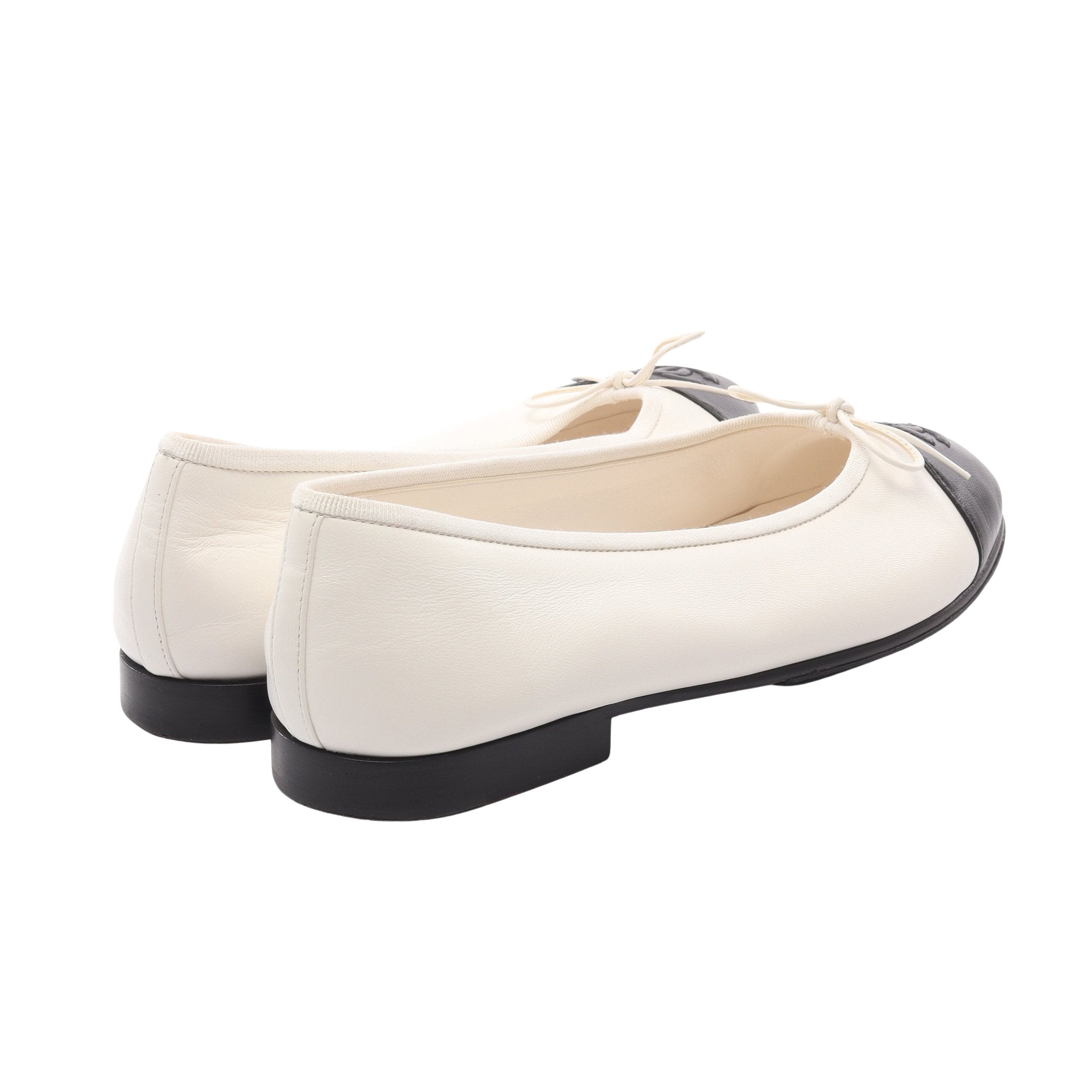 BALLERINA バレリーナ バレエシューズ レザー ホワイト ブラック