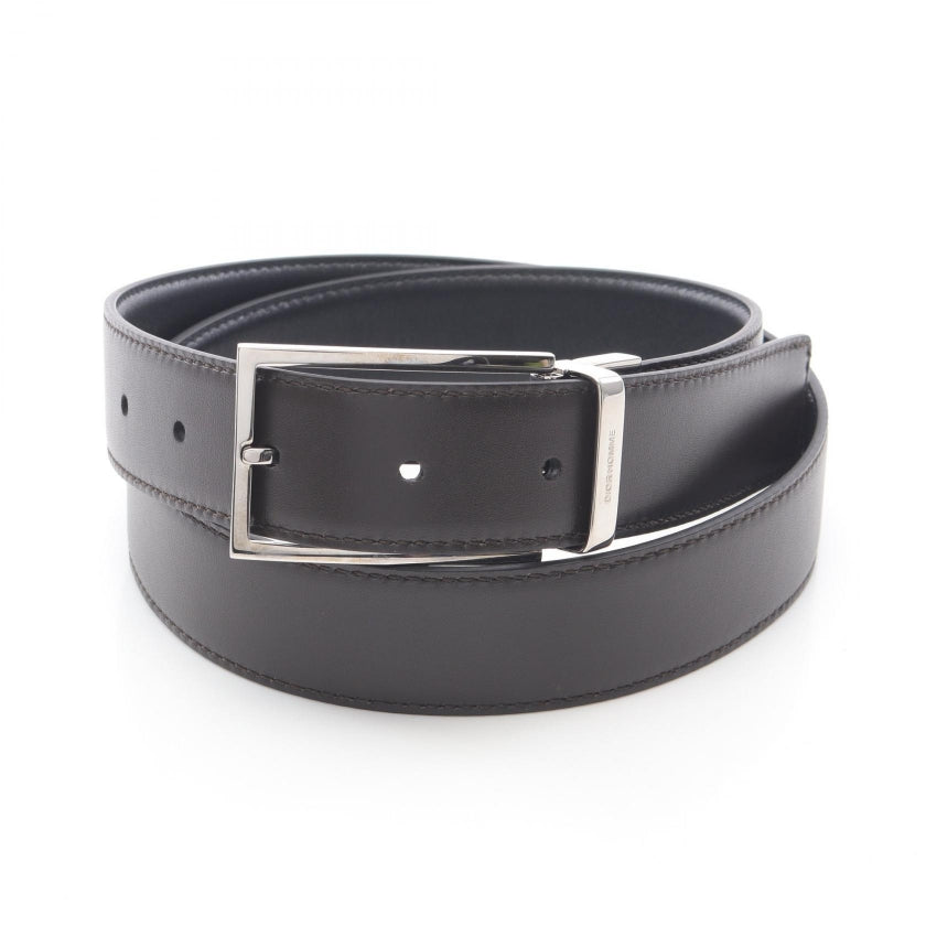 ベルト レザー ブラック リバーシブル ディオールオム – RECLO