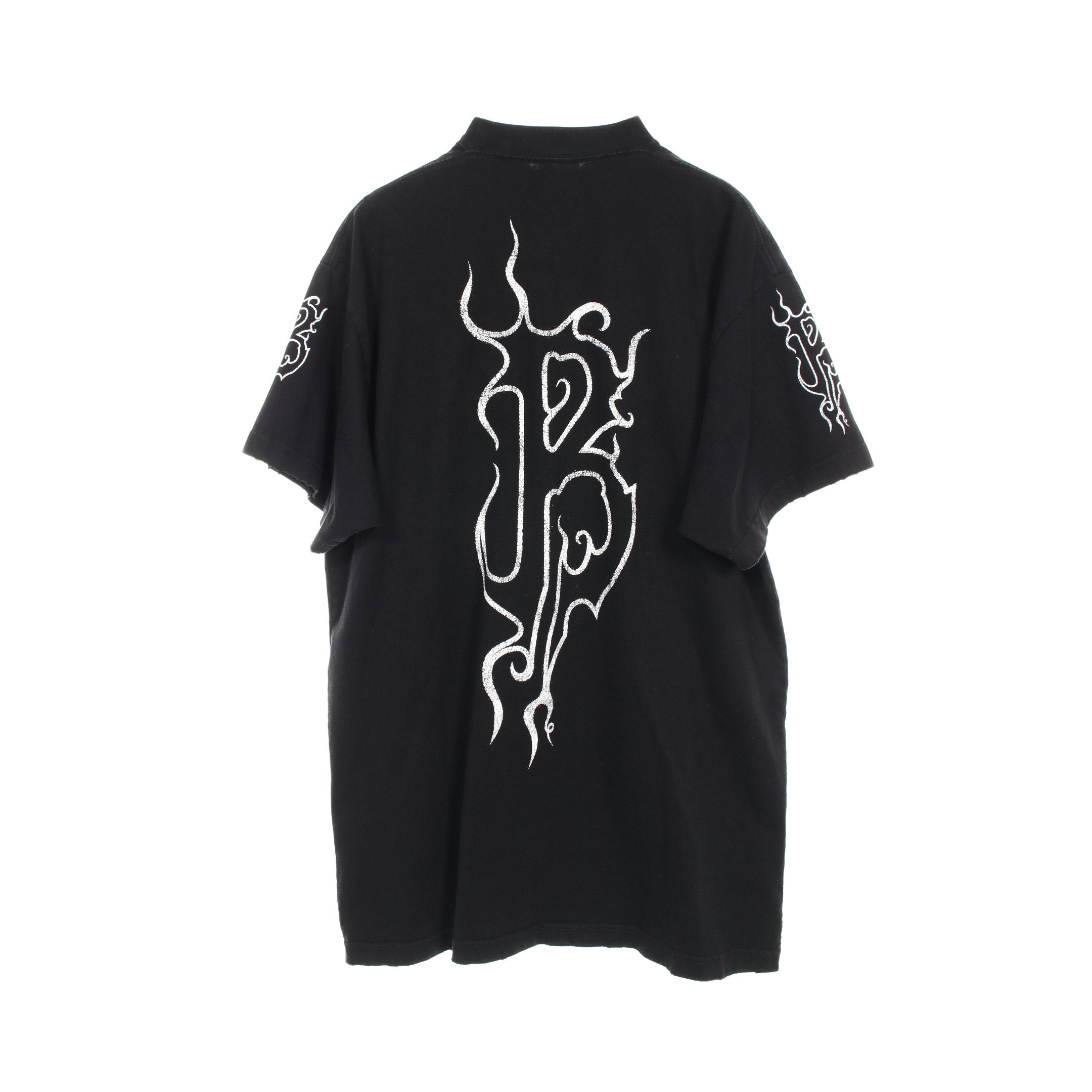 バレンシアガ メタルロゴTシャツ Tシャツ コットン ブラック