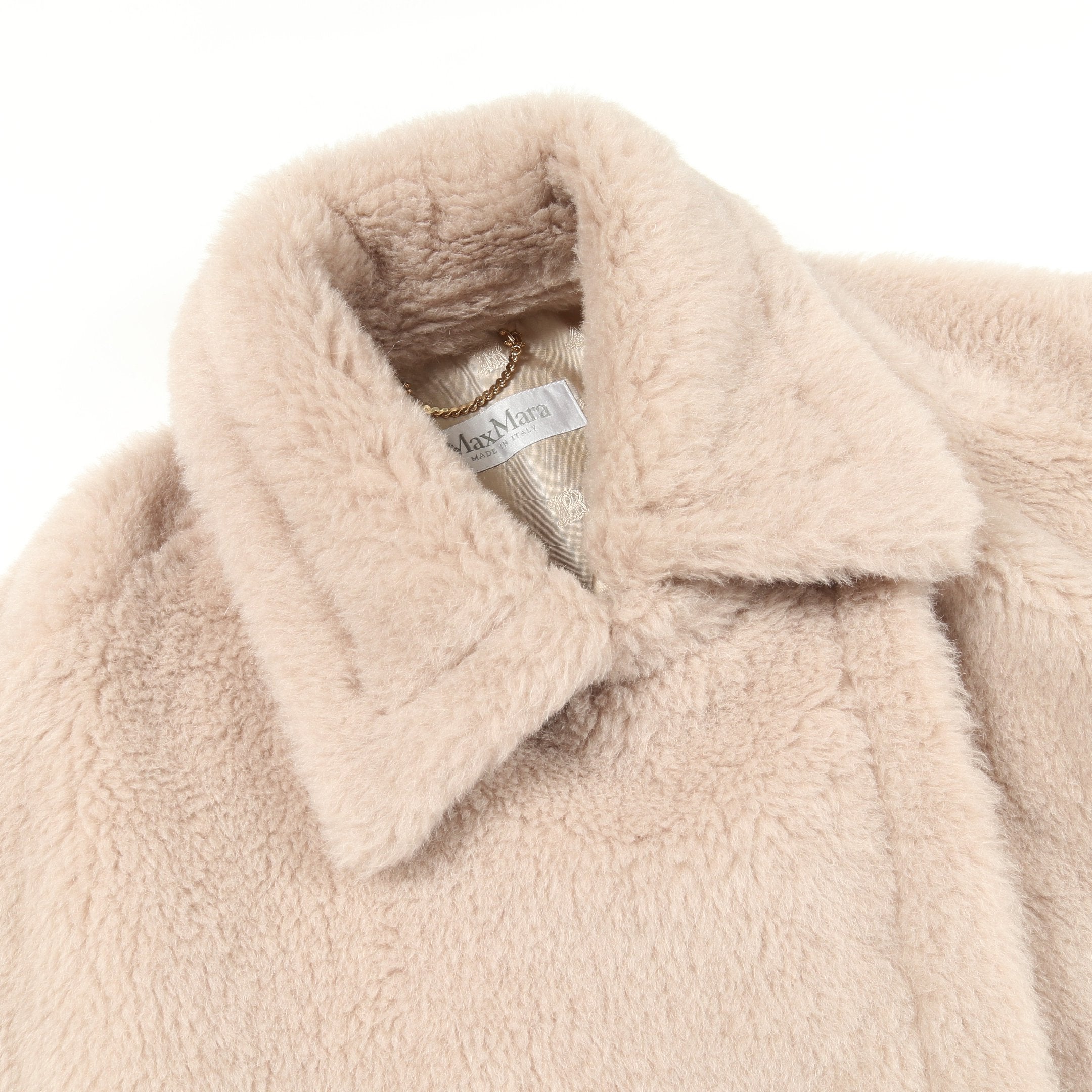 テディベア ケープ ポンチョ アルパカ ウール ピンクベージュ マックス