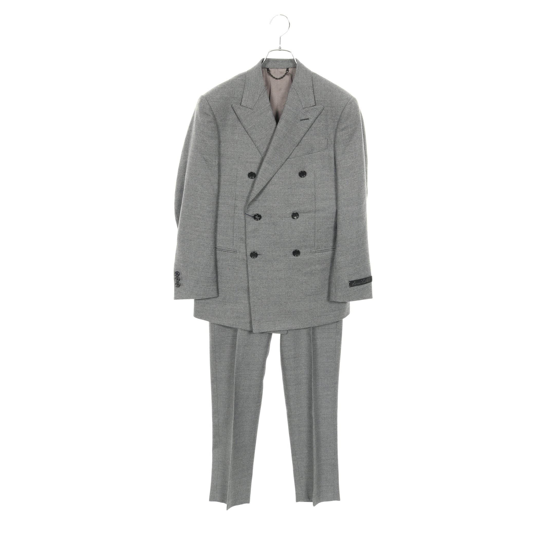 ダブルブレステッド ポンヌフ スーツ セットアップ ウール カシミヤ