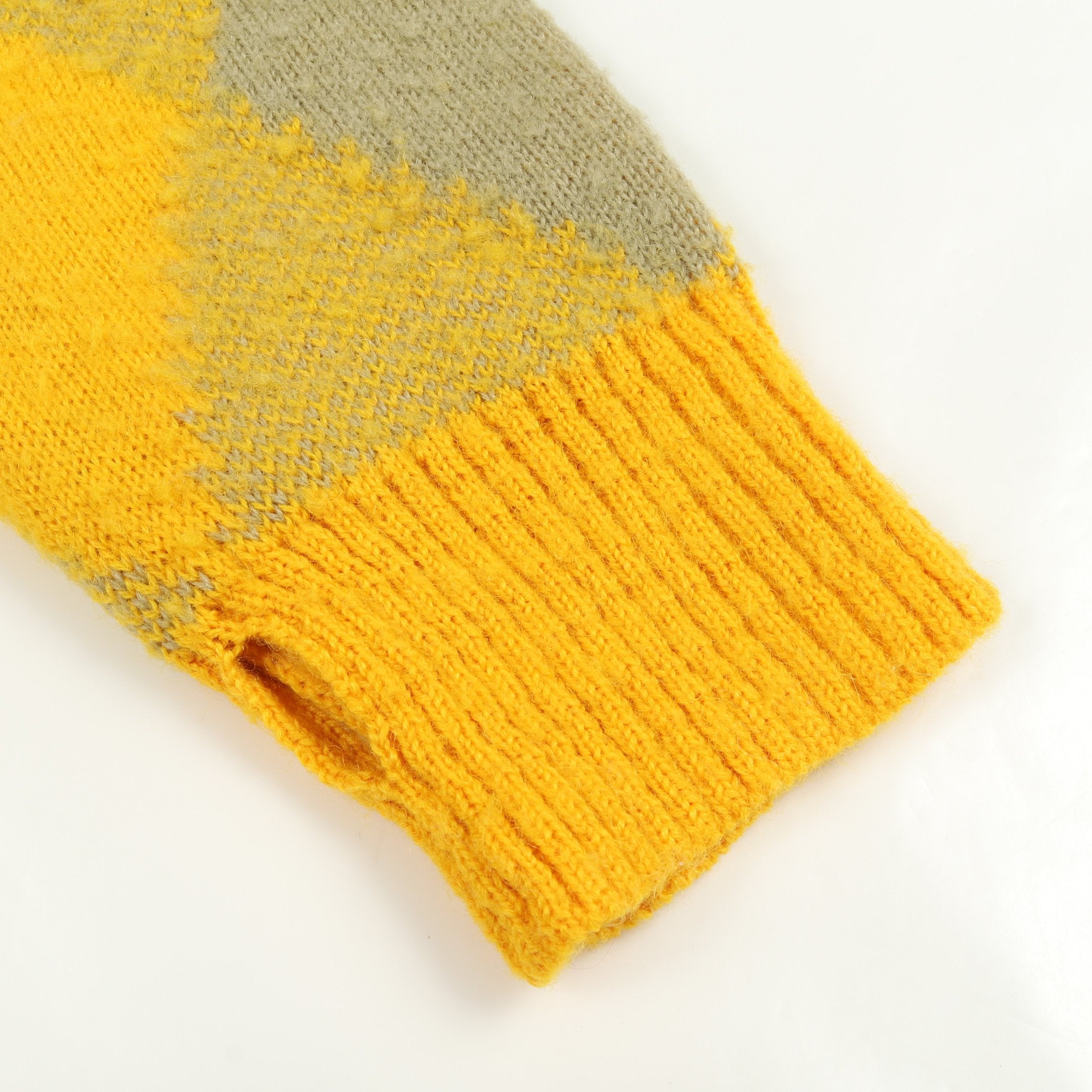 カーディガン アーガイル ウール イエロー グレー バーバリー – RECLO