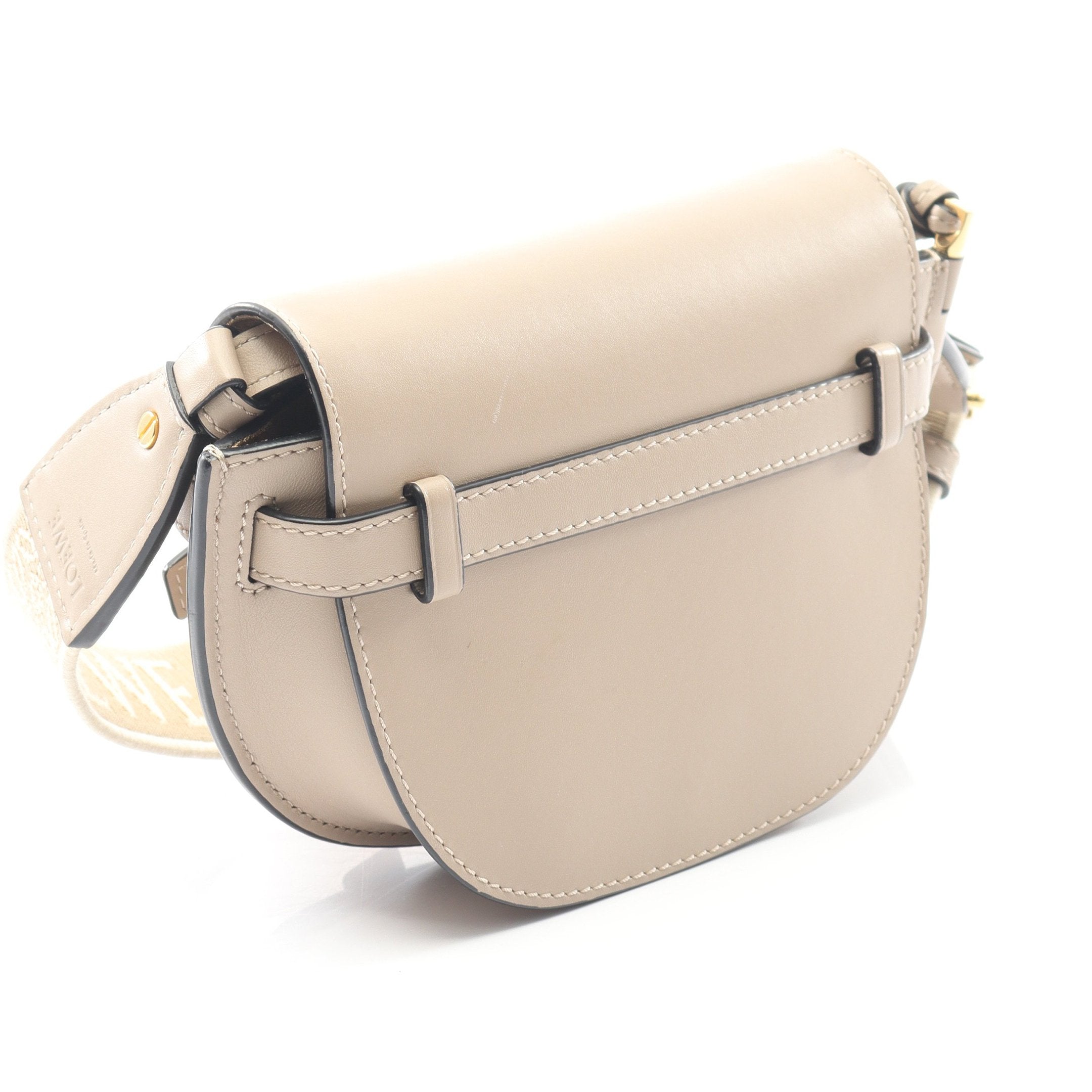 ゲート デュアルバッグ ミニ ショルダーバッグ レザー グレーベージュ