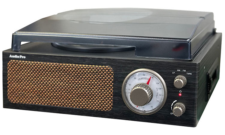 昭和レトロ簡単コンパクトレコードプレーヤー ラジオ AM ワイドFM対応