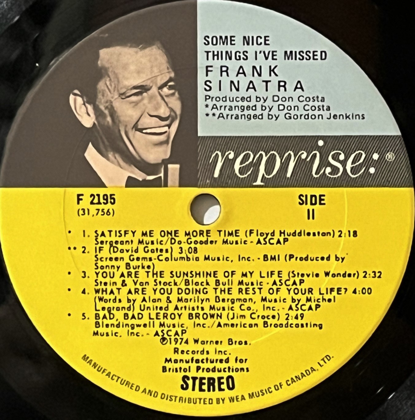 Frank Sinatra – Some Nice Things I've Missed (Vinyl LP - Canadian