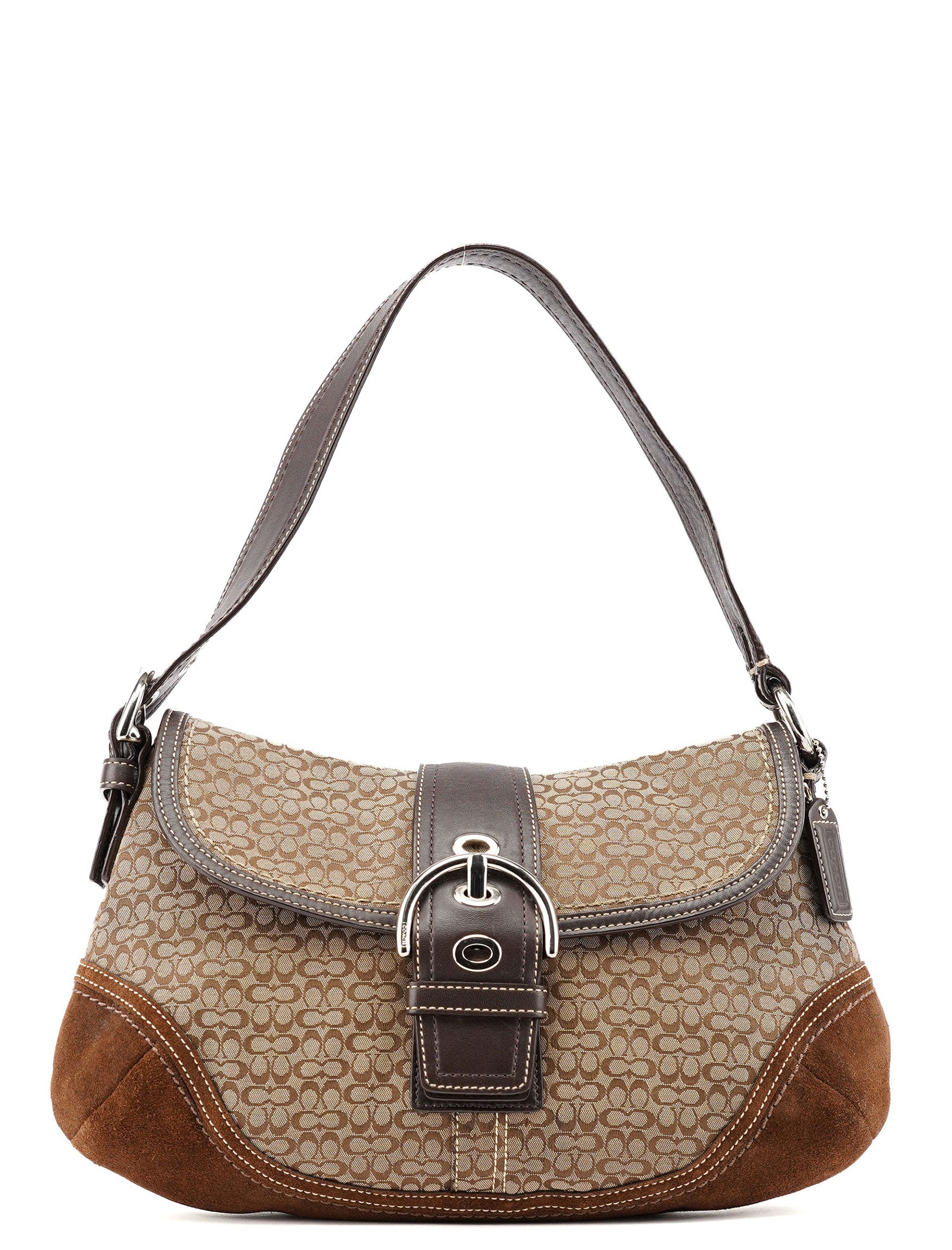Coach F10926 Beige Brown Suede Soho Shoulder Bag – Rediscover Vintage