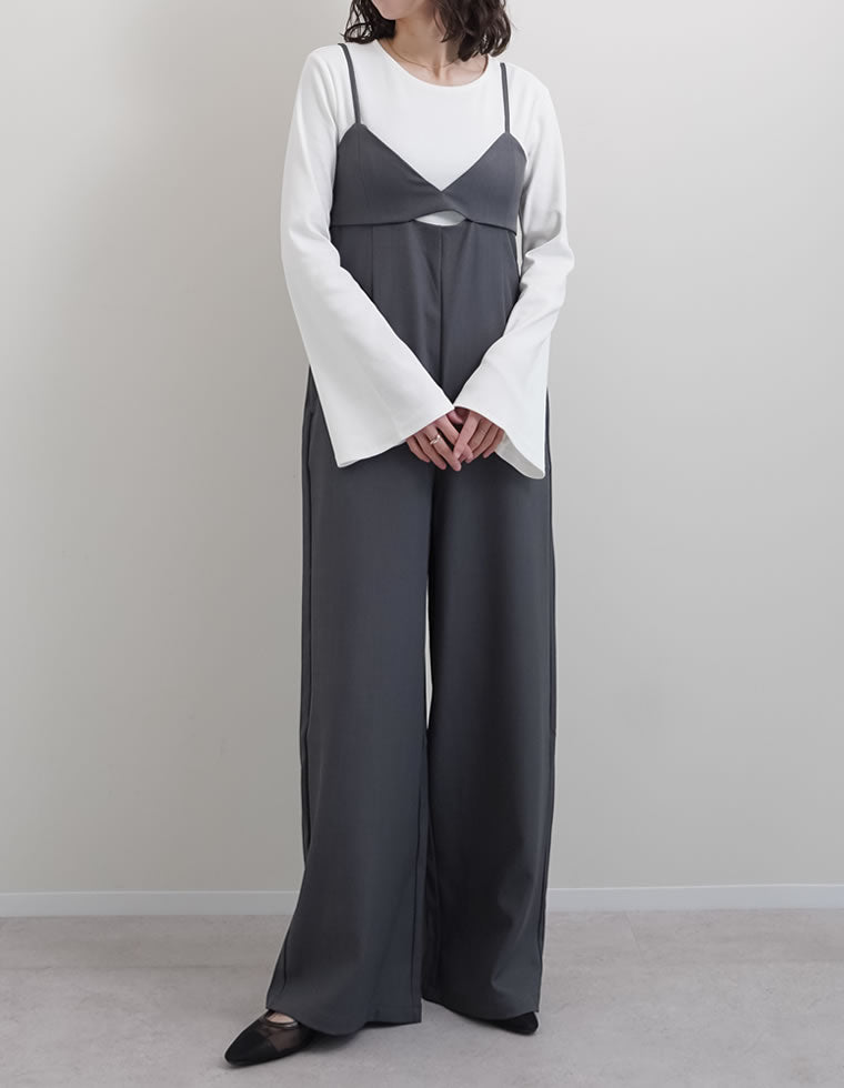 ストレッチミックスツイルオールインワン - オールインワン通販 | 人気