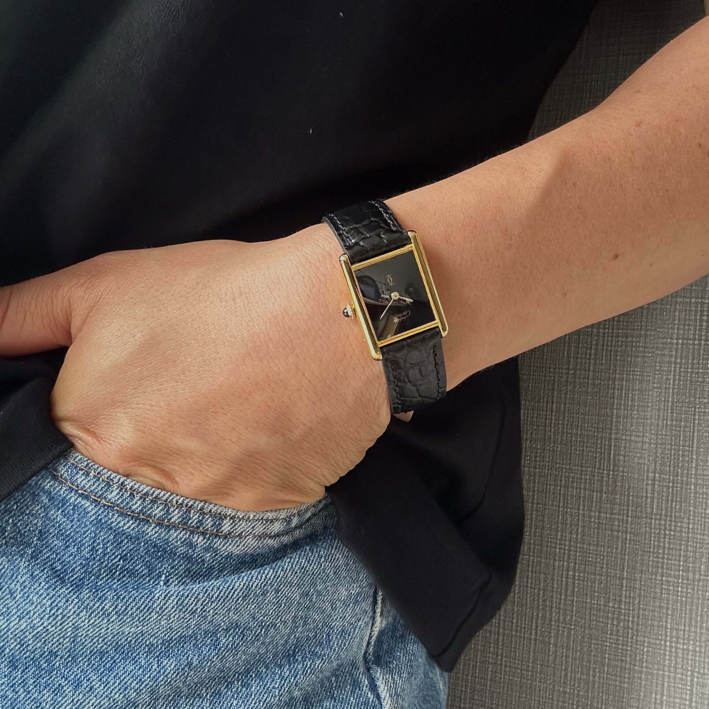 Cartier】カルティエマストタンク LMオニキス 永久保証書付き