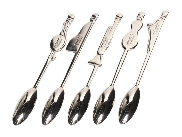 MIKIMOTO INTERNATIONAL スプーン 5点セット 楽器 音符 パール付
