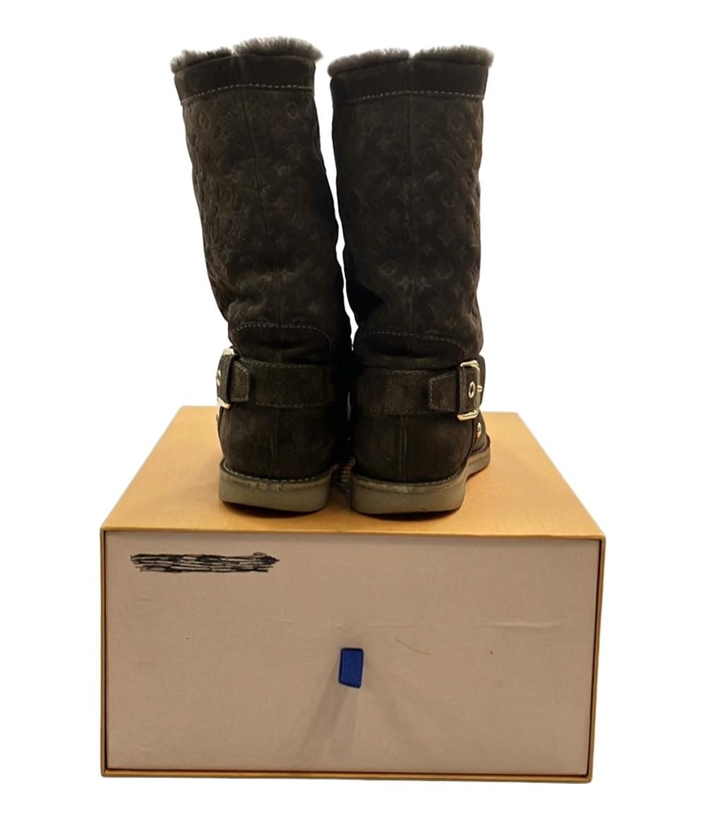 ルイ・ヴィトン フォーヴィストライン ムートンブーツ モノグラム柄