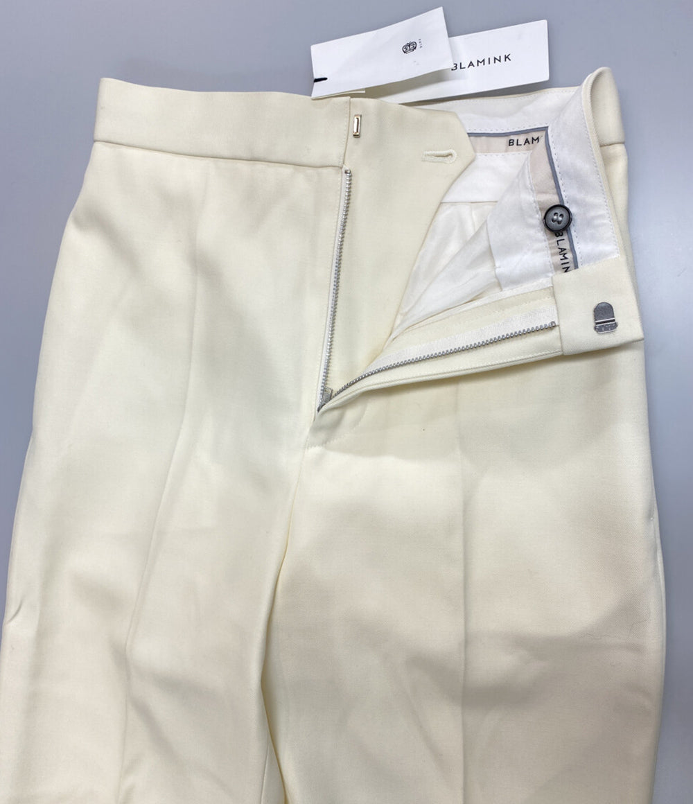 BLAMINK シルクリネンバックギャザーストレートパンツ レディース SIZE