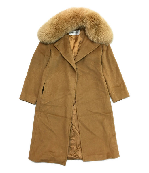MAX MARA ファーガウンコート キャメル レディース SIZE 40 マックス